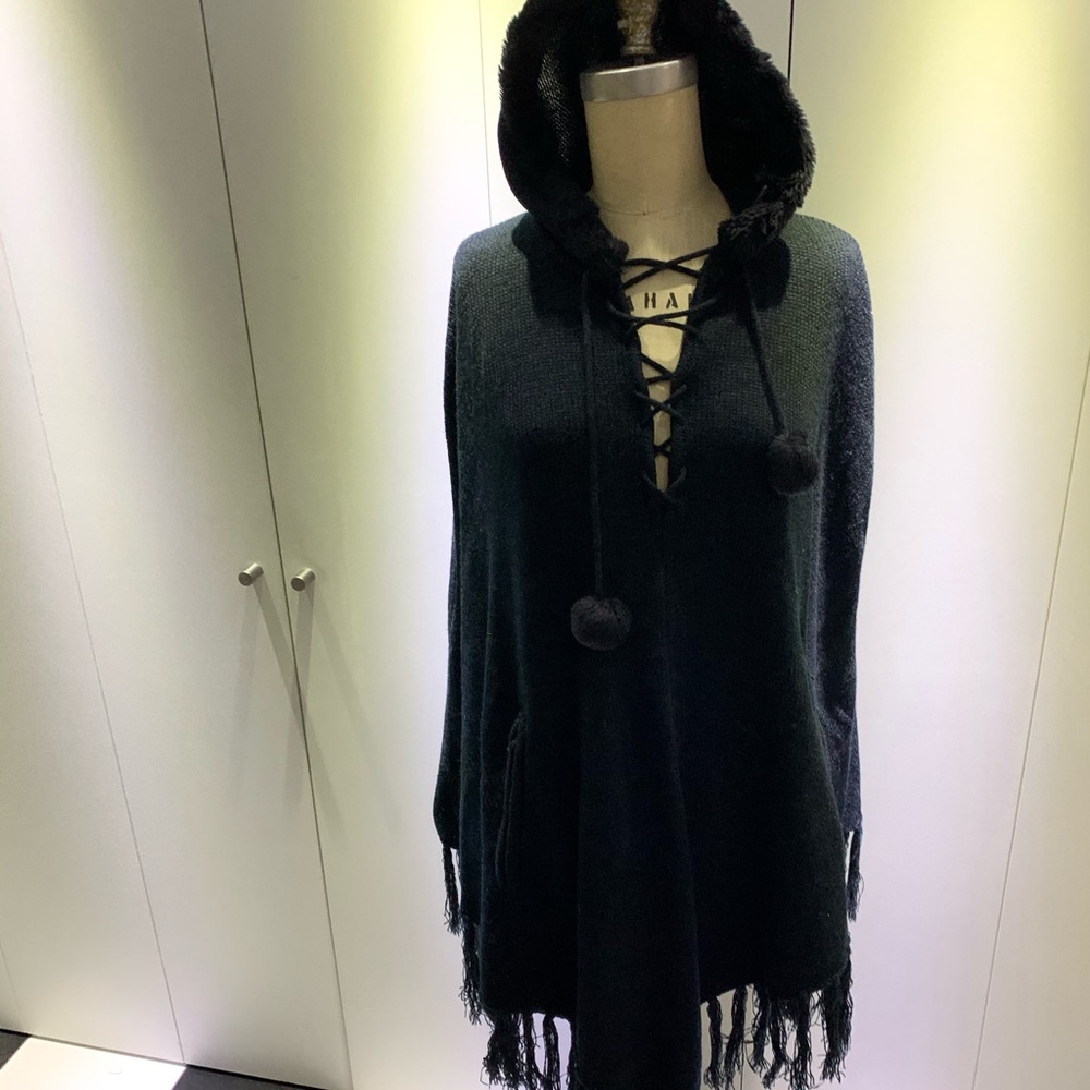 SOLD ON MERCARI Hooded poncho